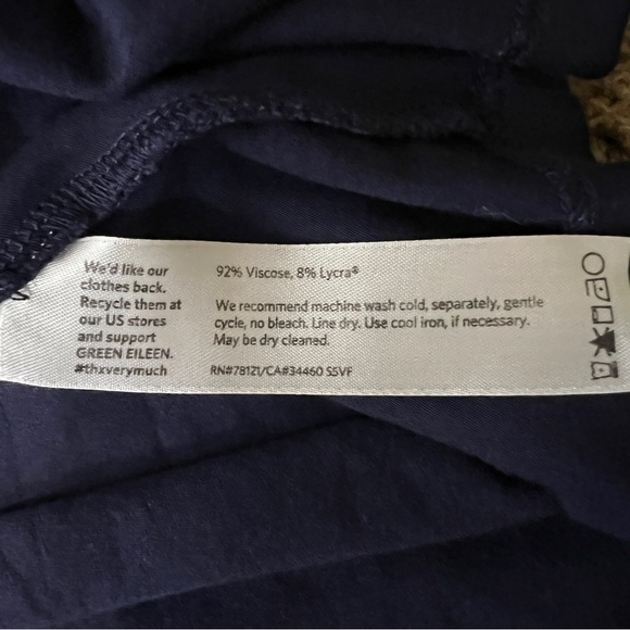 Eileen Fisher Navy Midi Casual Dress, Size Medium - Picture 6 of 6